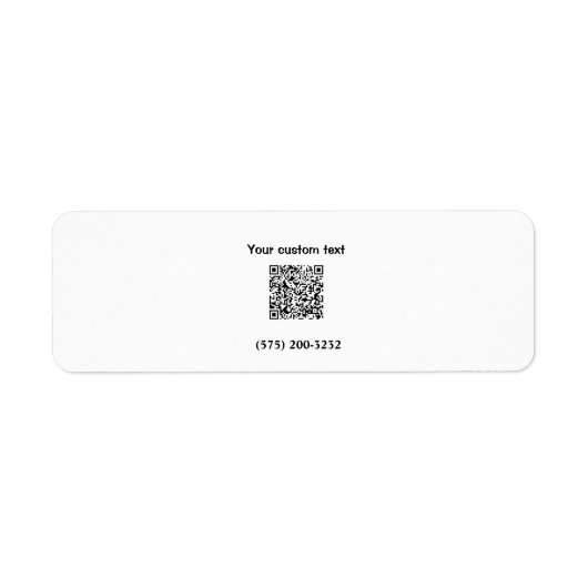 Einfacher Text mit einer Strichcode-Telefonnummer (Vorne)