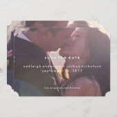 Einfacher Text | Modernes Foto Save the Date (Vorne/Hinten)
