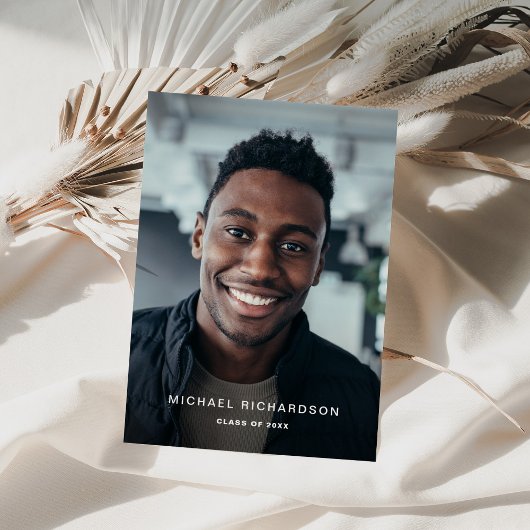 Einfacher Text | Partei für das vertikale Zwei-Fot Einladung