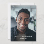 Einfacher Text | Partei für das vertikale Zwei-Fot Einladung (Vorderseite)