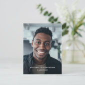 Einfacher Text | Partei für das vertikale Zwei-Fot Einladungspostkarte (Stehend Vorderseite)