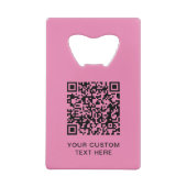 Einfacher Text QR-Code Geldbeutel Flaschenöffner (Rückseite)
