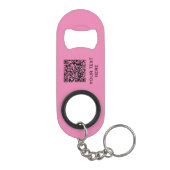 Einfacher Text QR-Code Mini Flaschenöffner (Rückseite)