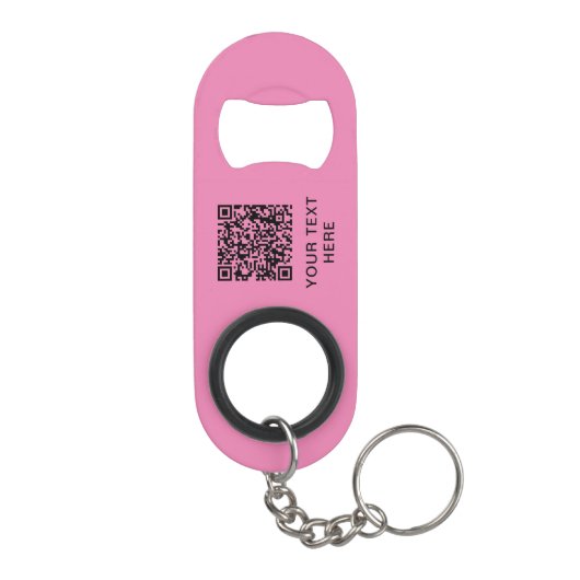 Einfacher Text QR-Code Mini Flaschenöffner (Rückseite)