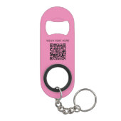 Einfacher Text QR-Code Mini Flaschenöffner (Rückseite)