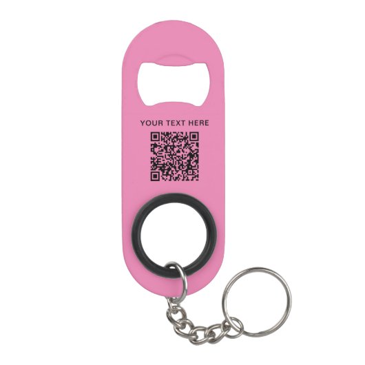 Einfacher Text QR-Code Mini Flaschenöffner (Rückseite)