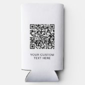 Einfacher Text QR Code Selters Dosenkühler (Rückseite)