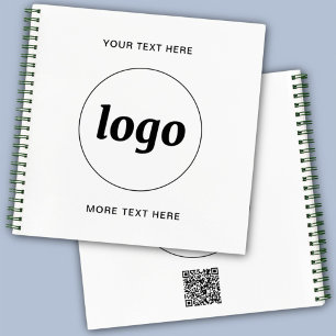 Einfacher Text QR Code Werbung Notizblock