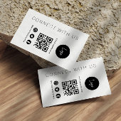 Einfacher Text Social Media QR Code Visitenkarte