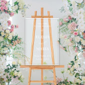 Einfacher Text transparent Hochzeitsempfang Acrylschild