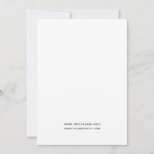 Einfacher Text und Foto Hochzeit speichern Sie das Save The Date (Rückseite)