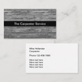 Einfacher Tischler-Visitenkarte-Entwurf Visitenkarte (Vorne/Hinten)