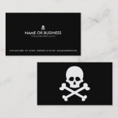einfacher Totenkopf mit gekreuzter Knochen Visitenkarte (Vorne/Hinten)