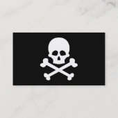 einfacher Totenkopf mit gekreuzter Knochen Visitenkarte (Rückseite)