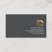 Einfacher Transport mit weißem Halbkreis Visitenkarte (Rückseite)