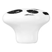 Einfacher Trendy schwarzer Keramikknauf (Seitenansicht)