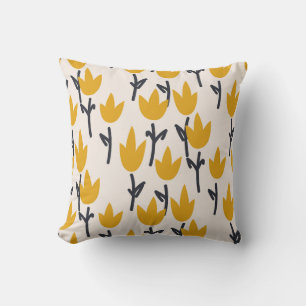 Einfacher Tulpen-Blumen-Stoffdruck Kissen