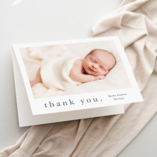 Einfacher Typ Foto Baby Dankeskarte