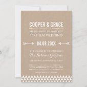 EINFACHER TYP WEDING geometrischer Muster Pfeil kr Einladung (Vorderseite)