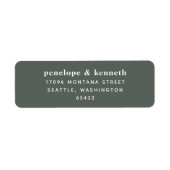 Einfacher Typograph Minimalist Modern Sage Wedding (Vorne)