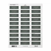Einfacher Typograph Minimalist Modern Sage Wedding (Vorne)