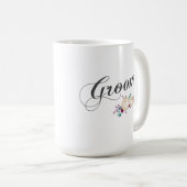 Einfacher u. eleganter Bräutigam-Blumen| Kaffeetasse (VorderseiteRechts)