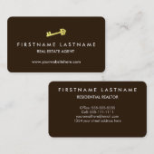 Einfacher u. eleganter wirklicher Anwesen-Agent Visitenkarte (Vorne/Hinten)