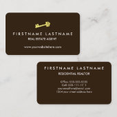 Einfacher u. eleganter wirklicher Anwesen-Agent Visitenkarte (Vorne/Hinten)