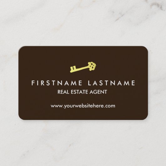 Einfacher u. eleganter wirklicher Anwesen-Agent Visitenkarte (Vorderseite)