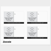 Einfacher Umgang mit dem Firmenlogo Rechteckiger Aufkleber (Blatt)