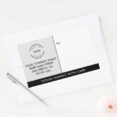 Einfacher Umgang mit dem Firmenlogo Rechteckiger Aufkleber (Umschlag)