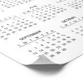 Einfacher und dennoch eleganter Kalender 2026 |  Poster (Ecke)