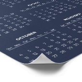 Einfacher und eleganter Kalender 2026 |  Poster (Ecke)