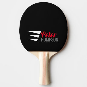 einfacher und stilvoller Name BLACK Tischtennis Schläger