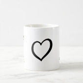 Einfacher Valentinsname Herz Kaffeetasse (Mittel)