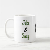 Einfacher Valentinsname Herz Kaffeetasse (Links)