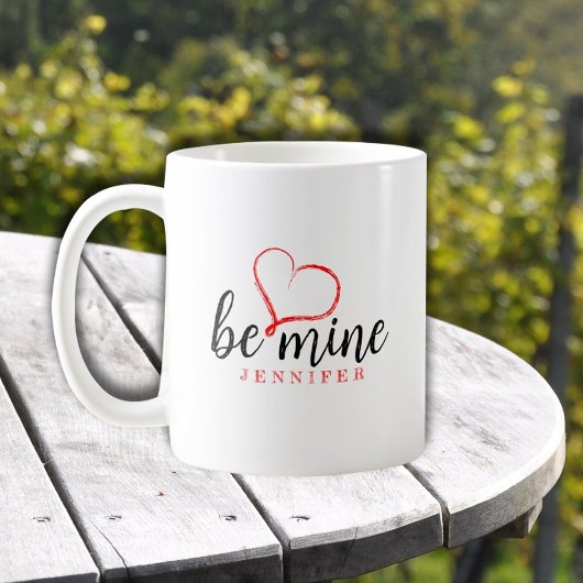 Einfacher Valentinstag Kaffeetasse
