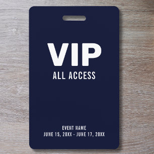 Einfacher VIP All-Access-Pass Event-ID Ausweis