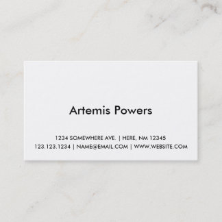 Einfacher Visitenkarteentwurf der Front nur Visitenkarte