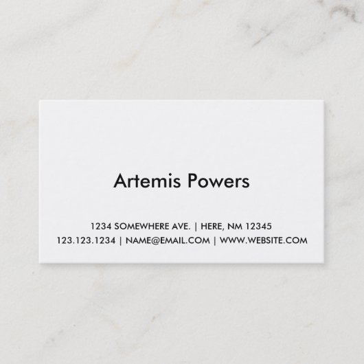 Einfacher Visitenkarteentwurf der Front nur Visitenkarte (Vorderseite)