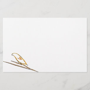Einfacher Vogel Briefpapier