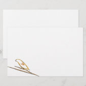 Einfacher Vogel Briefpapier (Vorne/Hinten)