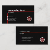 Einfacher vorzüglicher schwarzer Gründer CEO Visitenkarte (Vorne/Hinten)