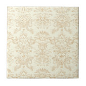 Einfacher warmer, weicher Beige-Damaskus Fliese (Vorderseite)