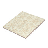 Einfacher warmer, weicher Beige-Damaskus Fliese (Seite)