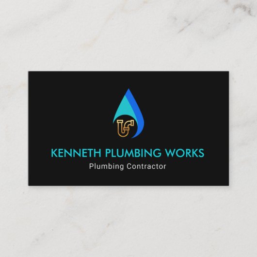 Einfacher Wasser-Tropfen-spezielle Visitenkarte (Vorderseite)