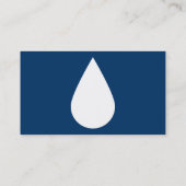 einfacher Wassertropfen Visitenkarte (Rückseite)