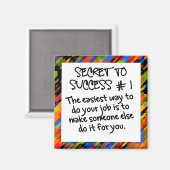 Einfacher Weg zum Erfolg Magnet (Vorderseite/Rückseite)