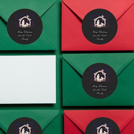 Einfacher Weihnachtsaufkleber für Weihnachten Runder Aufkleber