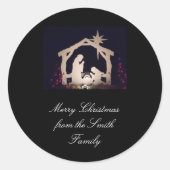 Einfacher Weihnachtsaufkleber für Weihnachten Runder Aufkleber (Vorderseite)